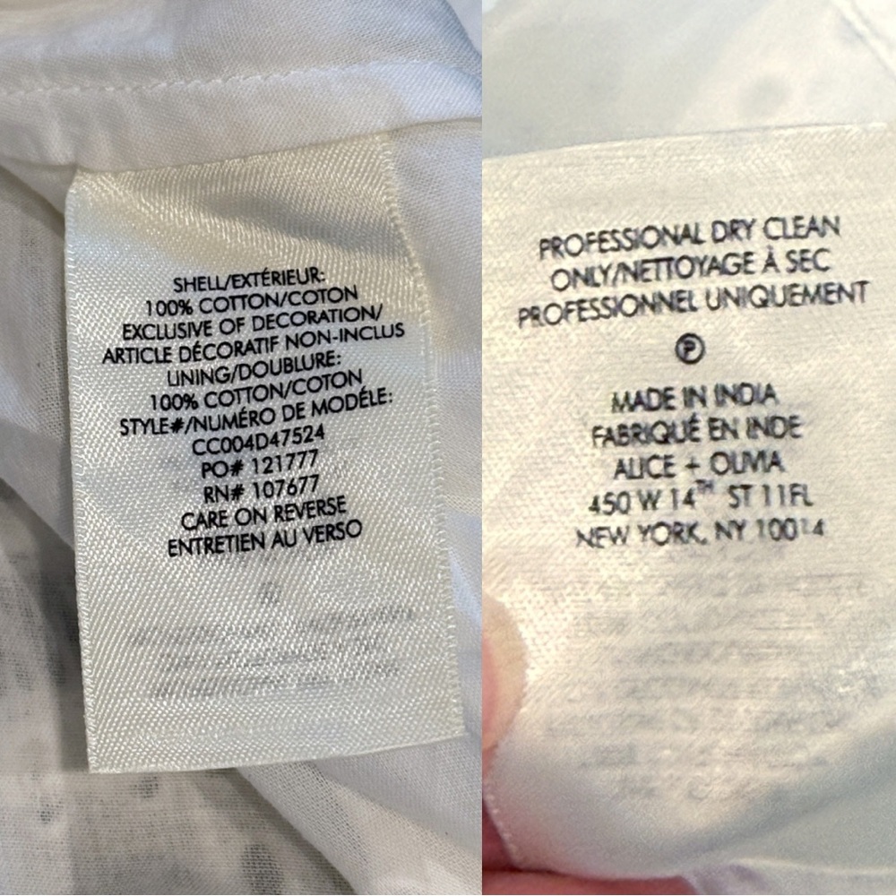 Alice + Olivia Remada Ruffled Broderie Anglaise Cotton Mini‎ Dress White NWT - Picture 5 of 16